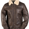 BLOUSON PILOTE US NAVY A4 FOURRURE D′AGNEAU (MIL-TEC)