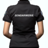 Polo Gendarmerie noir pour femme manches courtes (DCA) – Image 2