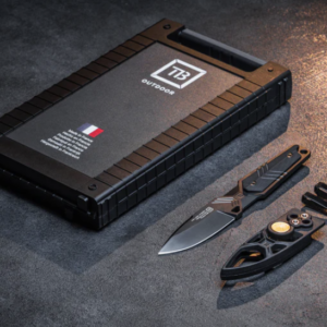 COUTEAU MONOBLOC IMPACT 127  PVD NOIR G10 NOIR EN BOITE TECH (TB Outdoor)