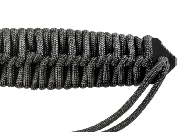 COUTEAU LE MARAUDEUR PARACORD 550 NOIR / LAME SERRATION + ETUI KYDEX SANS ATTACHE  MOLLE (TB Outdoor) – Image 2