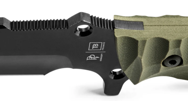 COUTEAU LE MARAUDEUR G10 TOXIFIE KAKI/LAME LISSE+ETUI KYDEX SANS ATTACHE MOLLE – Image 2