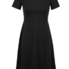 ROBE MIDI MANCHES COURTES NEOBLU CAMILLE Noir Profond (SOLO) – Image 2
