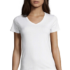 TEE-SHIRT FEMME COL “V” SOL'S Imperial Blanc (Solo)