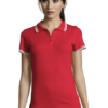 POLO FEMME SOL’S PASADENA Rouge/Blanc (Solo)