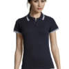 POLO FEMME SOL’S PASADENA French Marine/Blanc (Solo)