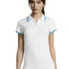 POLO FEMME SOL’S PASADENA Blanc/Aqua (Solo)