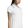 POLO FEMME SOL’S PASADENA Blanc/Aqua (Solo) – Image 3