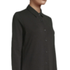 CHEMISE EN COTON PIQUÉ NEOBLU BASILE WOMEN Noir (Solo) – Image 3