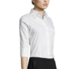 CHEMISE FEMME STRETCH MANCHES 3/4 SOL'S EFFECT Blanc (Solo) – Image 3