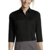 CHEMISE FEMME STRETCH MANCHES 3/4 SOL’S EFFECT Noir (Solo)