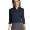CHEMISE FEMME STRETCH MANCHES 3/4 SOL’S EFFECT Bleu Foncé (Solo)