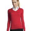 PULL COL V SOL’S GALAXY WOMEN Rouge (Solo)