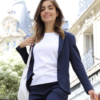 BLAZER MAILLE PIQUÉE NEOBLU MARCEL WOMEN Nuit (Solo) – Image 2