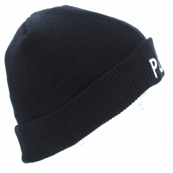 BONNET NOIR MAILLE THINSULATE BRODE POLICE (DCA) – Image 3