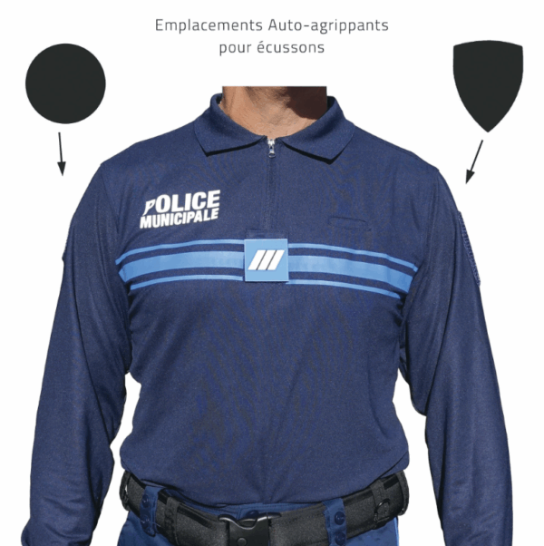 Polo Police Municipale manches longues Cooldry (DCA) – Image 2