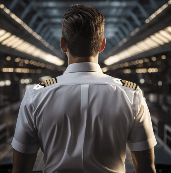 Chemise pilote blanche manches courtes (DCA) – Image 3