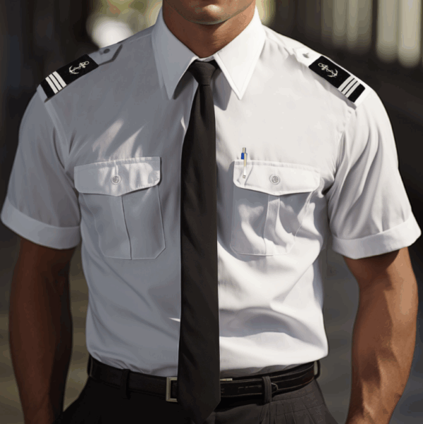 Chemise pilote blanche manches courtes (DCA) – Image 6