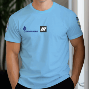 TEE SHIRT GENDARMERIE BLEU COOLDRY ANTI HUMIDITE MAILLE PIQUEE (DCA)