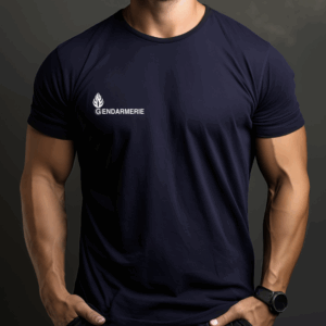 TEE SHIRT MARINE IMPRIME GENDARMERIE 180g/m2 (DCA)