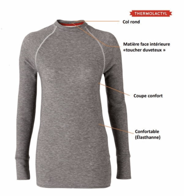 TEE-SHIRT COMFORT THERMOLACTYL DAMART - FEMME (LPSA)