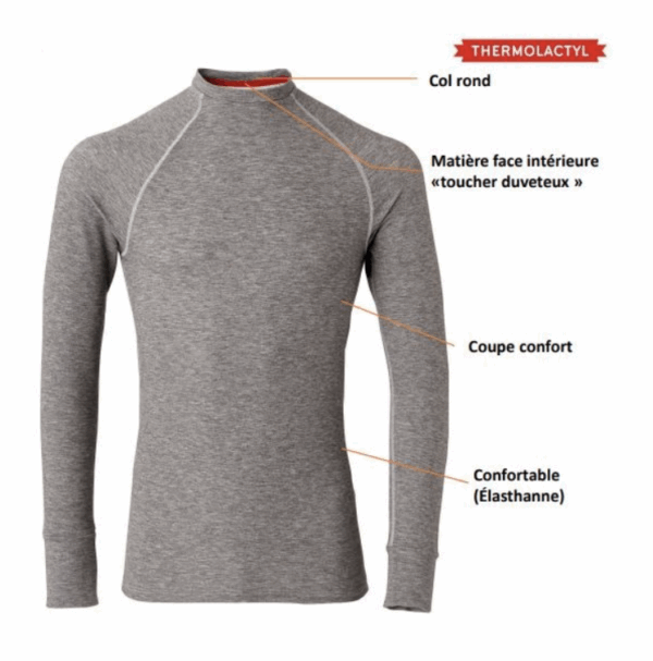TEE-SHIRT COMFORT THERMOLACTYL DAMART - HOMME (LPSA)