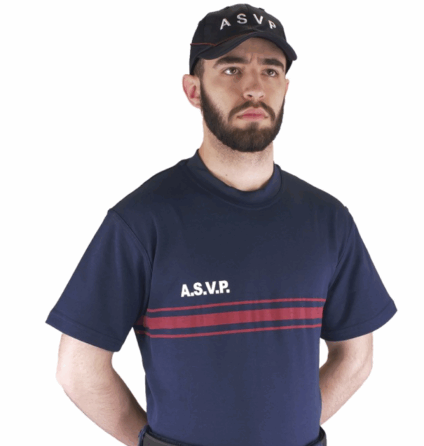 T-SHIRT ASVP MARINE DOUBLE FACES (LPSA)