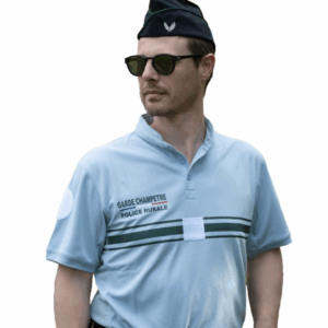 POLO MANCHES COURTES GARDE CHAMPETRE POLICE RURALE COL MAO (LPSA)