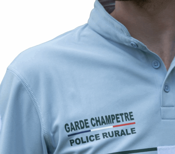 POLO MANCHES COURTES RESPIRANT GARDE CHAMPETRE POLICE RURALE COL MAO (LPSA) – Image 4