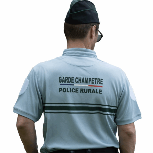 POLO MANCHES COURTES RESPIRANT GARDE CHAMPETRE POLICE RURALE COL MAO (LPSA) – Image 2