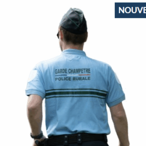 POLO MANCHES COURTES GARDE CHAMPETRE POLICE RURALE (LPSA)