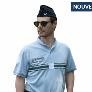 POLO MANCHES COURTES RESPIRANT GARDE CHAMPETRE POLICE RURALE COL MAO (LPSA)