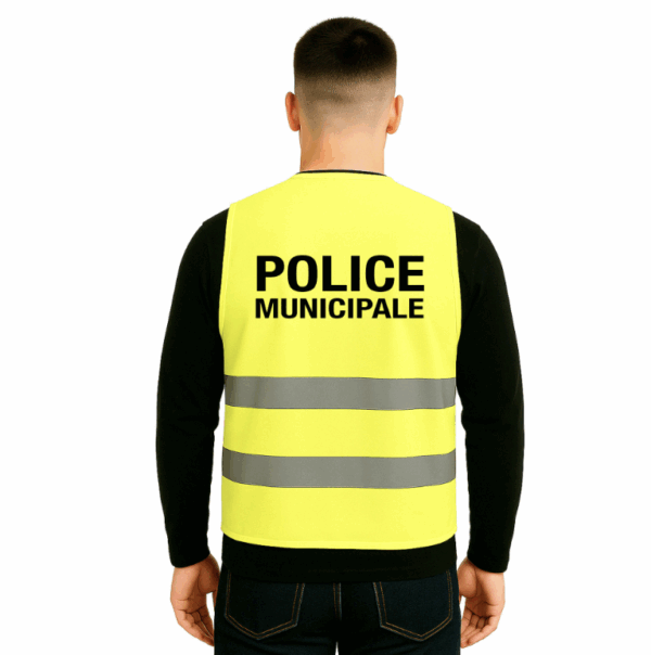 Gilet fluo haute visibilité Police Municipale (DCA) – Image 2