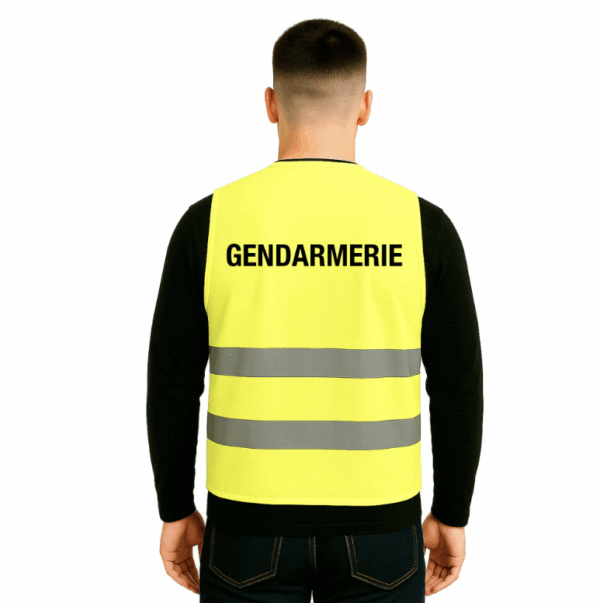 Gilet fluo haute visibilité Gendarmerie (DCA) – Image 2