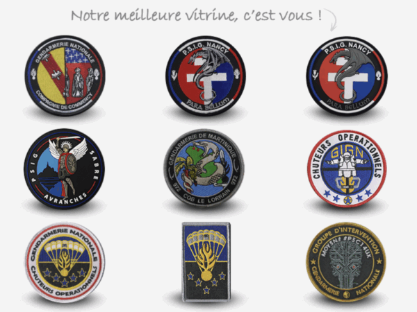 ÉCUSSONS GENDARMERIE NATIONALE PVC 3D GOMME