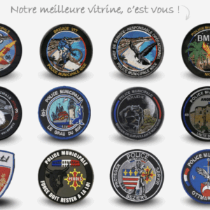 ÉCUSSONS POLICE MUNICIPALE PVC 3D en GOMME