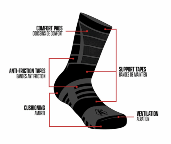 Chaussettes IMPACT 9" Winter gris béton (A10) – Image 4