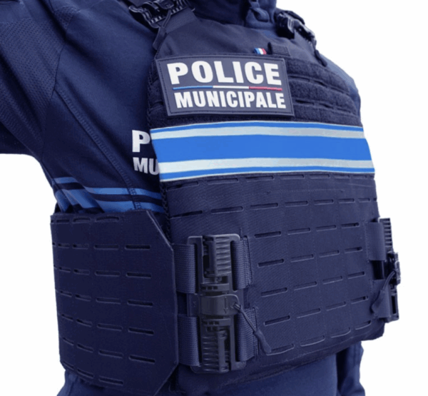 Gilet pare balles porte plaques QUICK Release rider Police Municipale NIJ IIIA 0101.04 10 JOULES (LPSA)