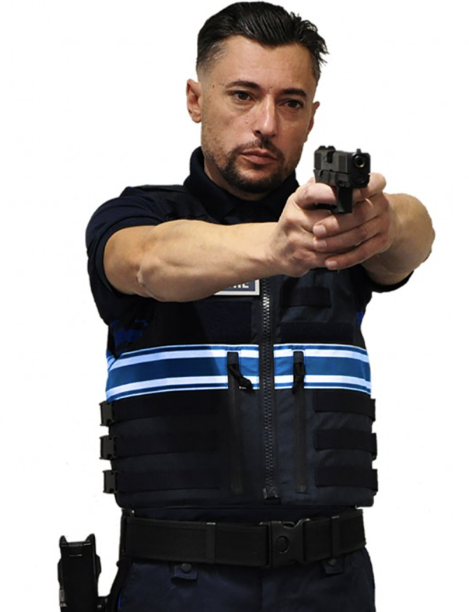 Gilet pare balles Full Tactical homme Police Municipale NIJ IIIA 0101.04 10 JOULES (LPSA)