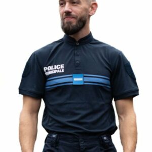 POLO COL MAO RESPIRANT MANCHES COURTES PM MARINE (LPSA)