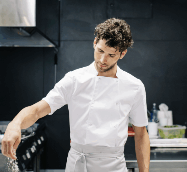 VESTE DE CUISINIER MC AVEC BOUTONS PRESSION (IMBRETEX) By Velilla