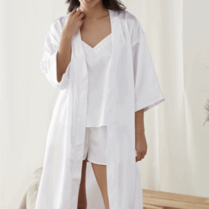 LADIES SATIN ROBE DE CHAMBRE (IMBRETEX) By TowelCity