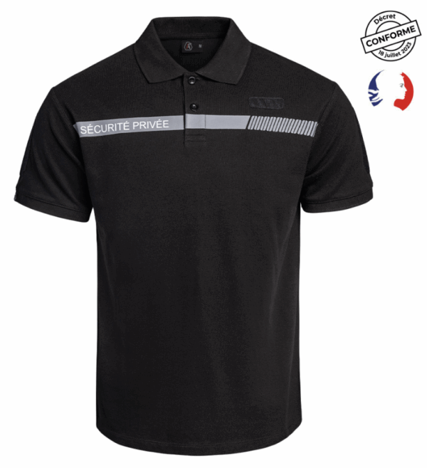 Polo SÉCU-ONE Sécurité Privée noir ou blanc (A10)