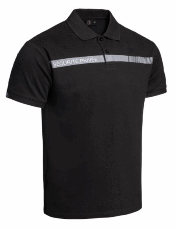 Polo SÉCU-ONE Sécurité Privée noir ou blanc (A10) – Image 3