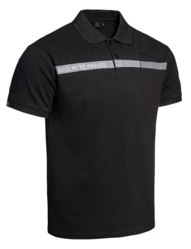 Polo SÉCU-ONE Sécurité Privée noir ou blanc (A10) – Image 3