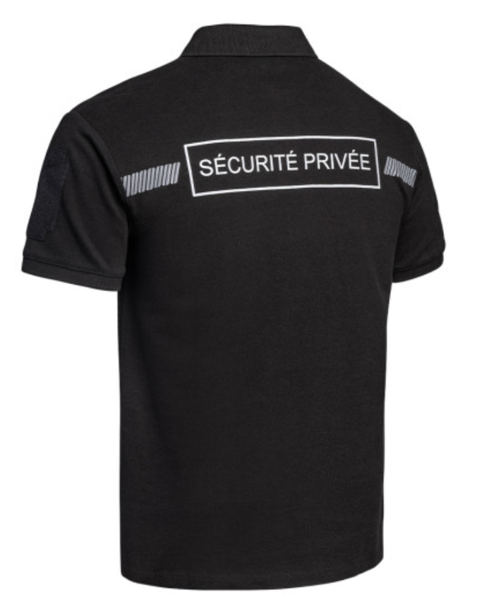 Polo SÉCU-ONE Sécurité Privée noir ou blanc (A10) – Image 7
