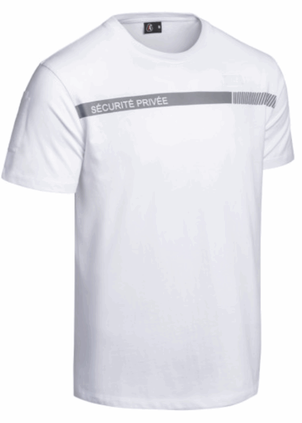 T-shirt SÉCU-ONE Sécurité Privée blanc (A10) – Image 2