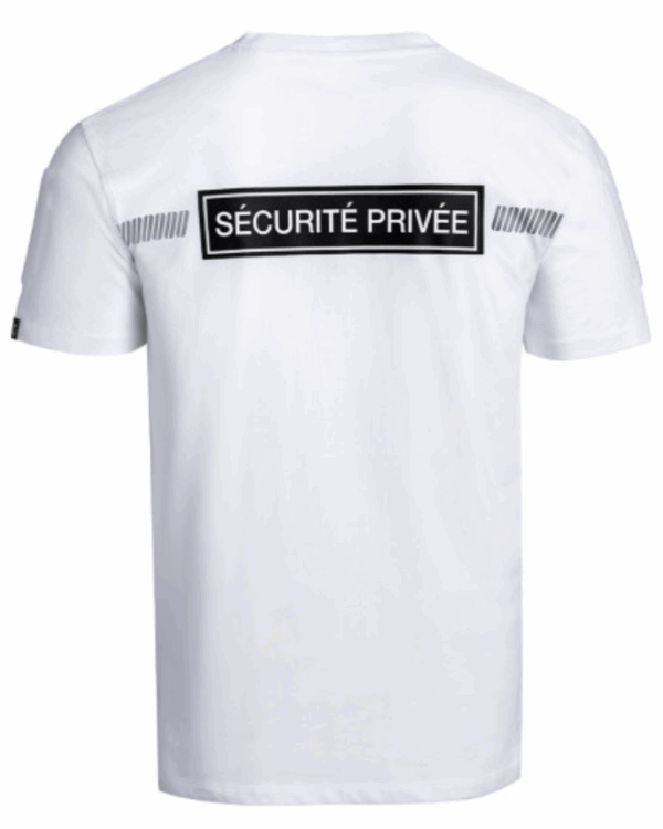 T-shirt SÉCU-ONE Sécurité Privée blanc (A10) – Image 3