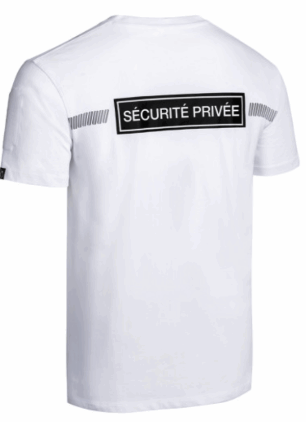 T-shirt SÉCU-ONE Sécurité Privée blanc (A10) – Image 4