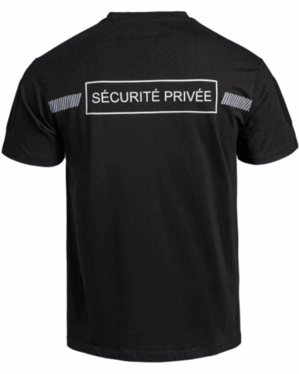 T-shirt SÉCU-ONE Sécurité Privée noir (A10) – Image 3