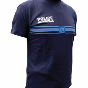 TEE SHIRT POLICE MUNICIPALE BLEU MARINE COOLDRY MAILLE PIQUEE (DCA)